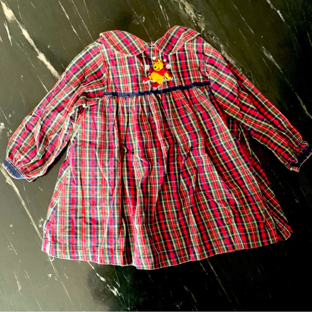Winnie the Pooh Plaid Shirt Dress